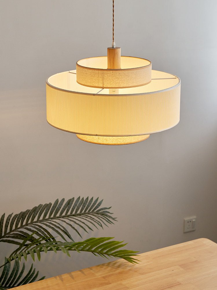 Tiered Linen Pendant Lamp