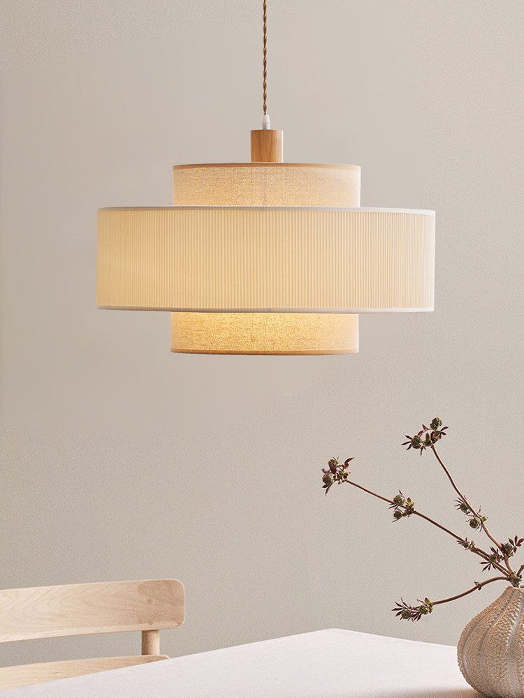 Tiered Linen Pendant Lamp
