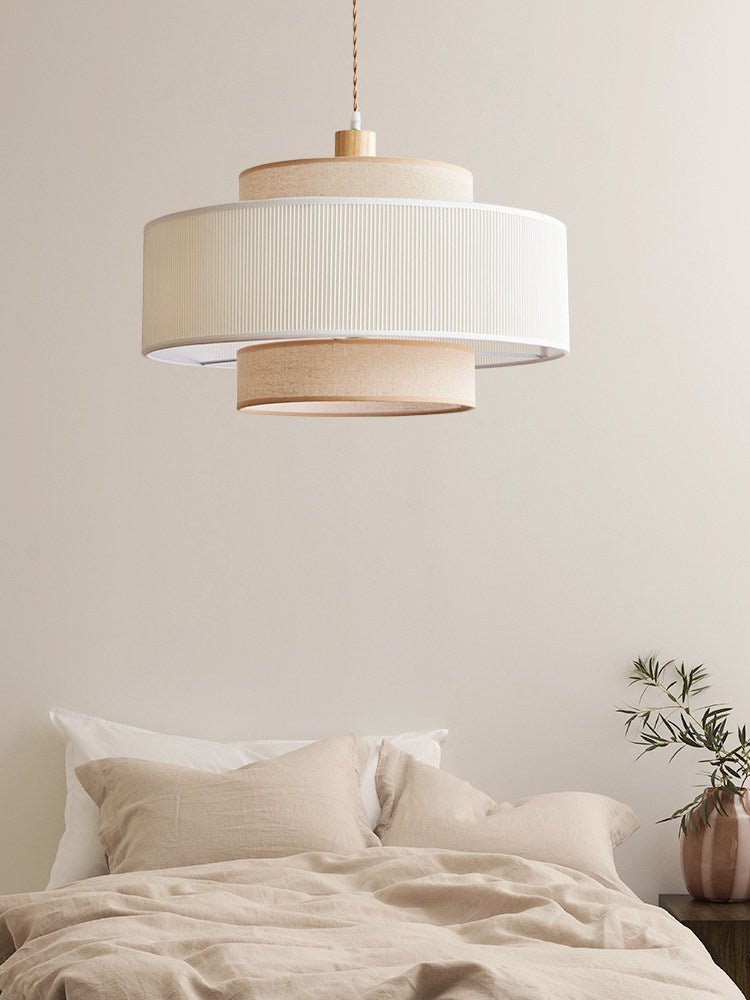 Tiered Linen Pendant Lamp