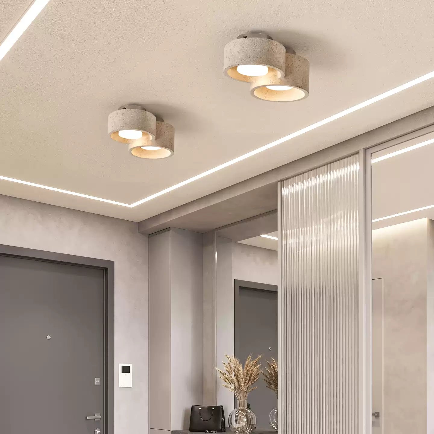 Trevi Travertine Cluster Light