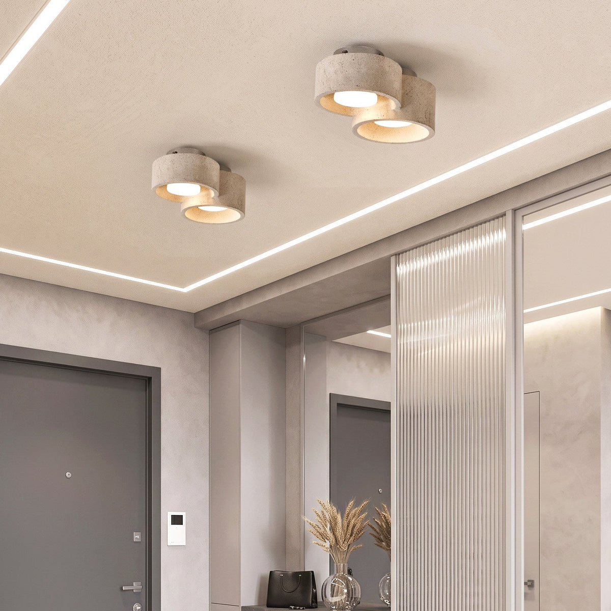Trevi Travertine Cluster Light