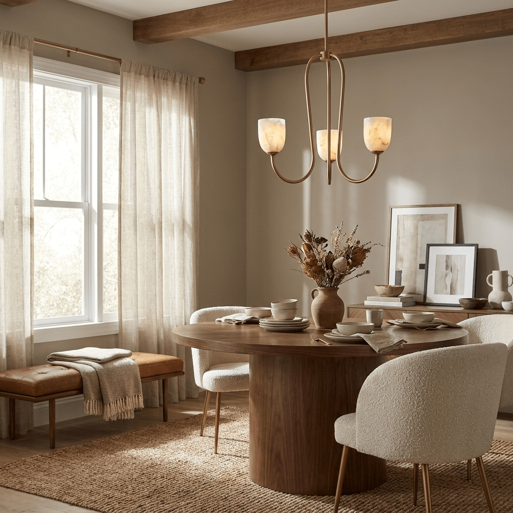 Trillium Alabaster Chandelier