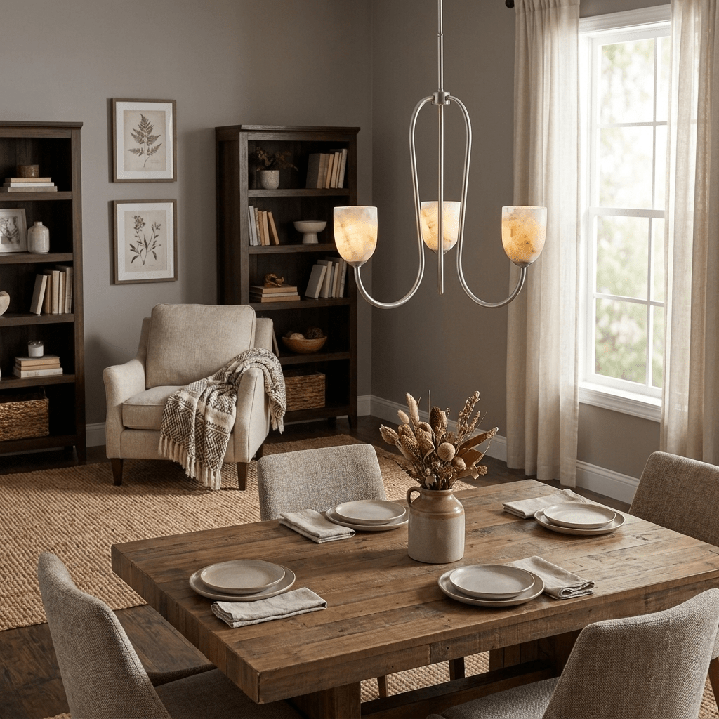 Trillium Alabaster Chandelier