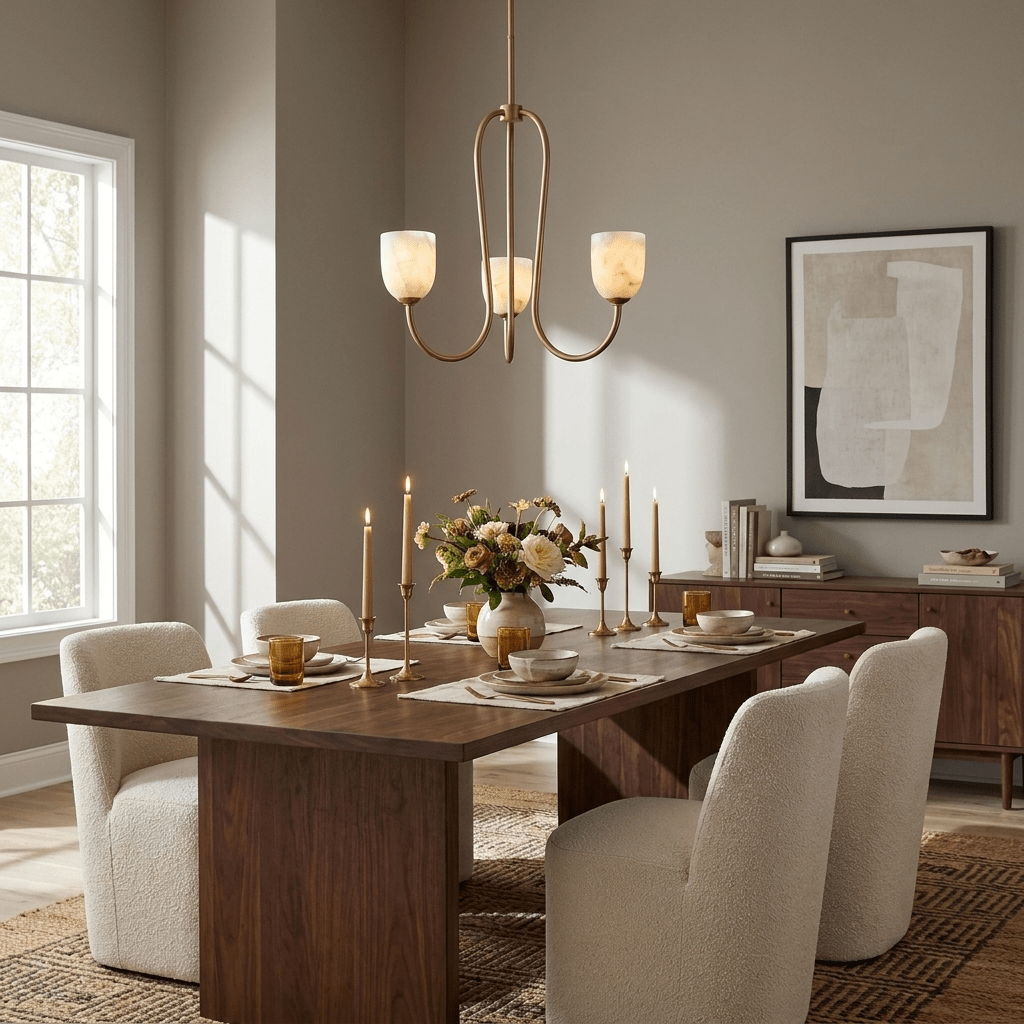 Trillium Alabaster Chandelier