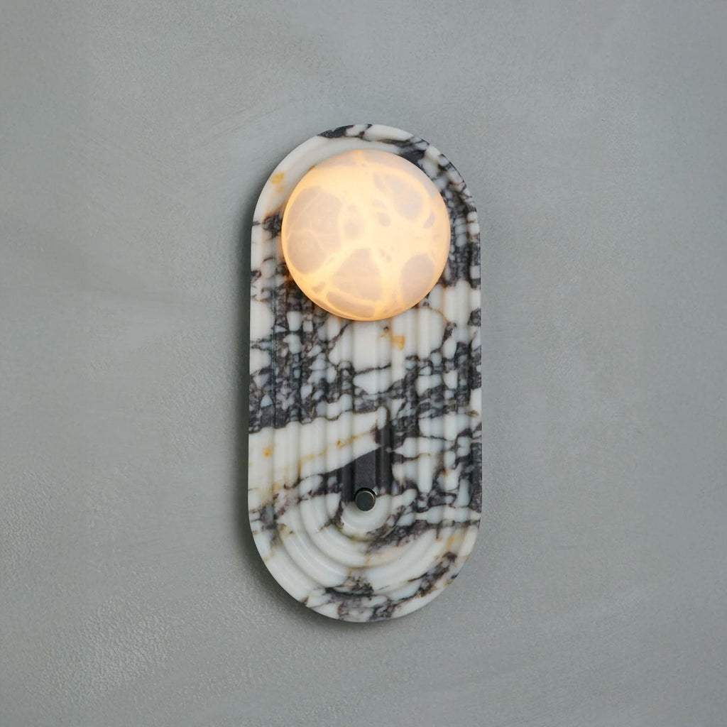 Valenne Stone Globe Wall Sconce