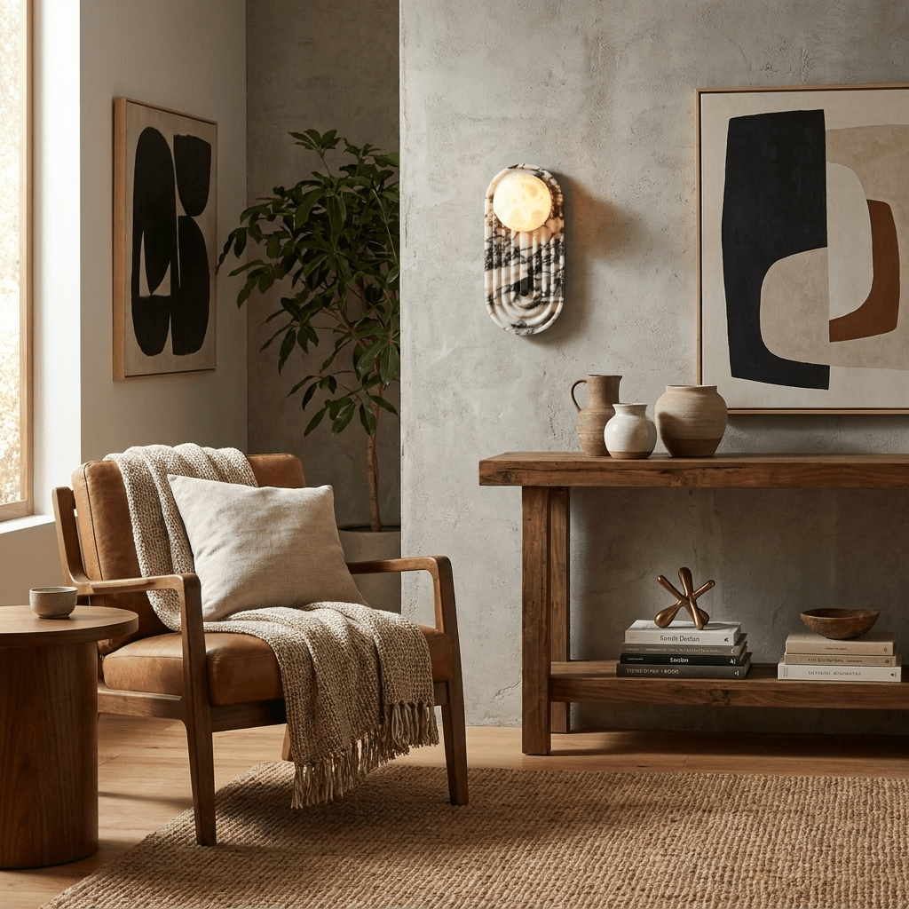 Valenne Stone Globe Wall Sconce