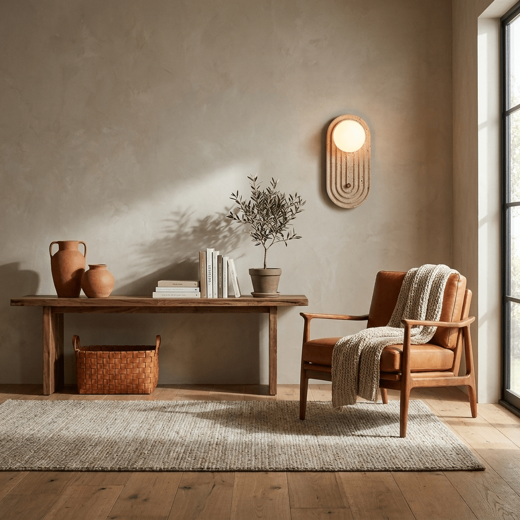 Valenne Stone Globe Wall Sconce