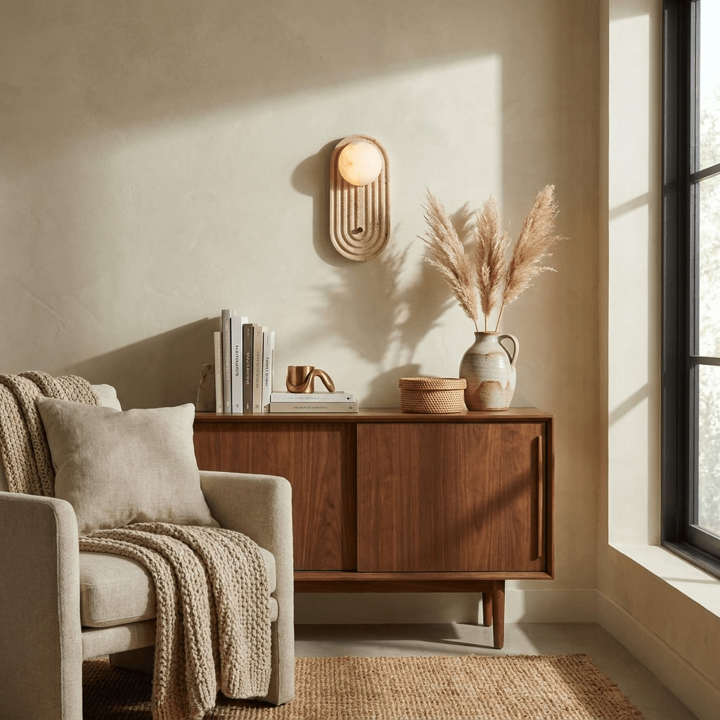 Valenne Stone Globe Wall Sconce