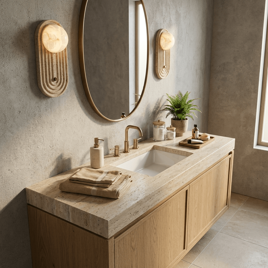 Valenne Stone Globe Wall Sconce