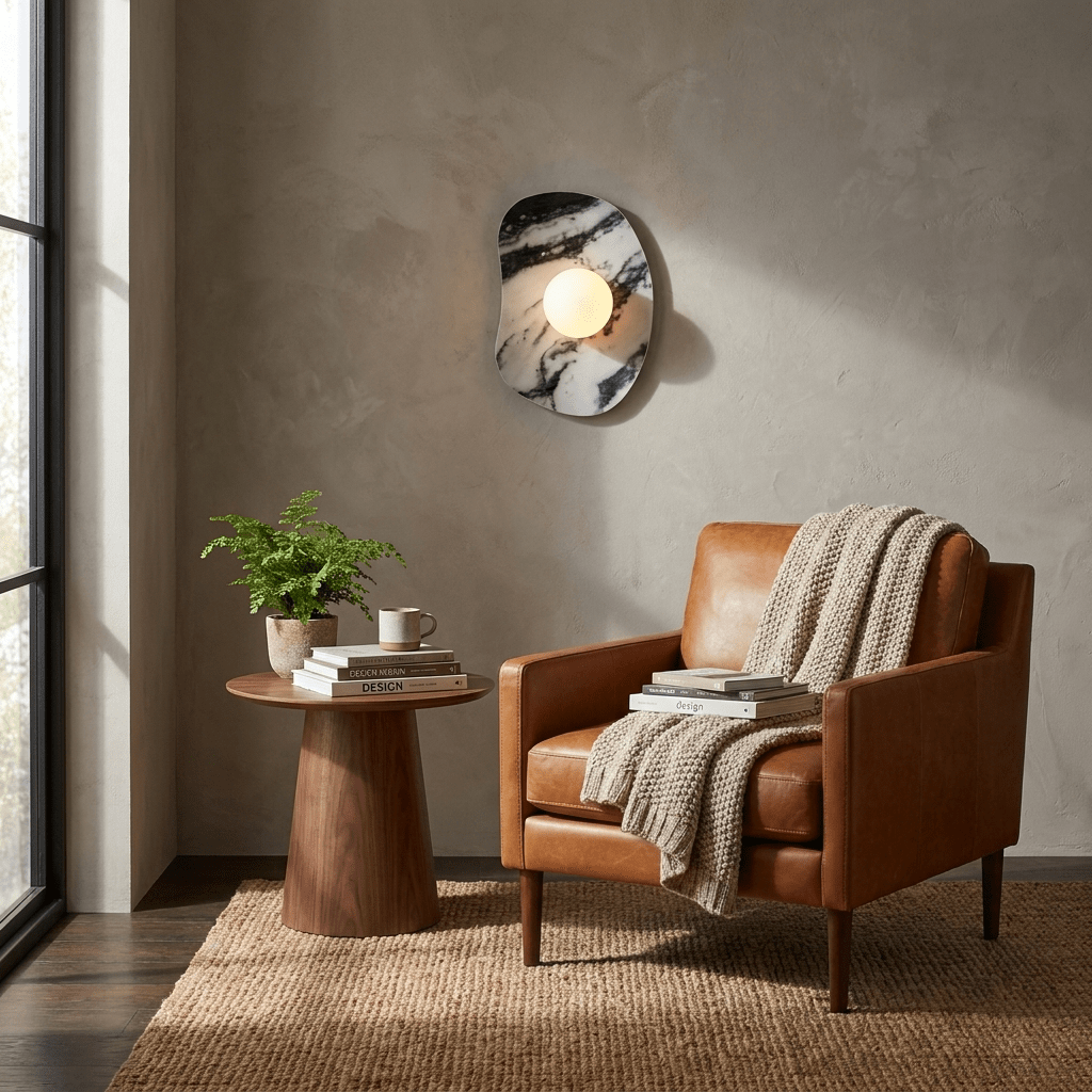 Velora Stone Oval Wall Sconce