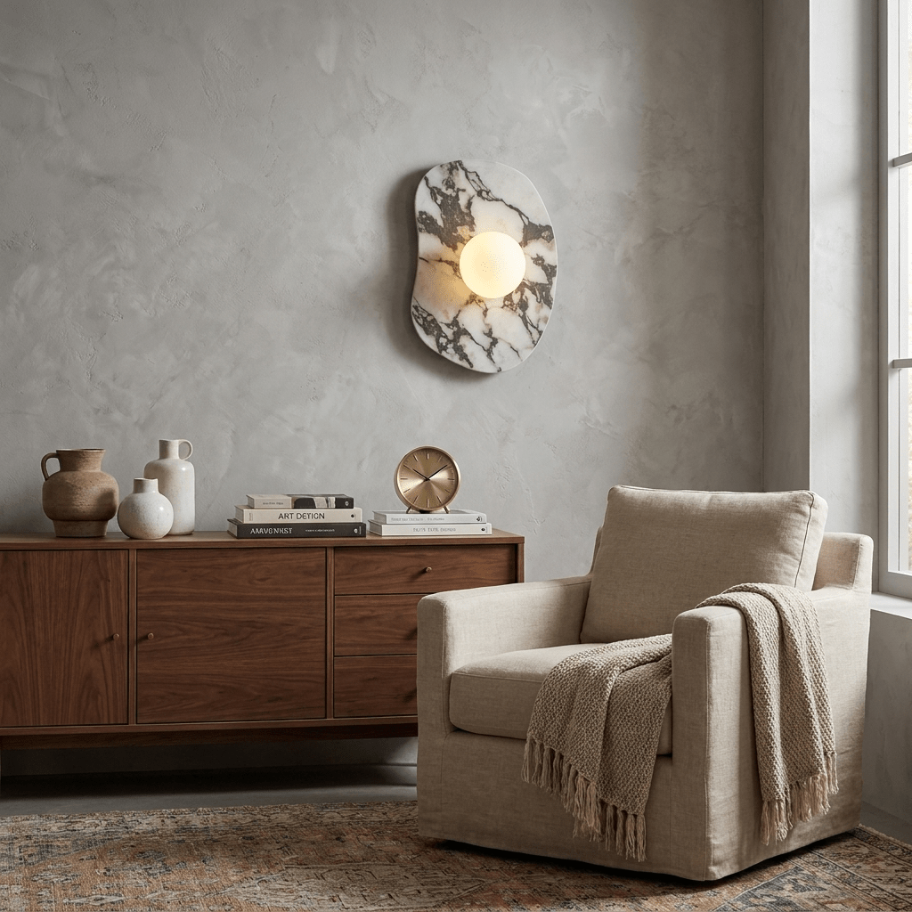 Velora Stone Oval Wall Sconce