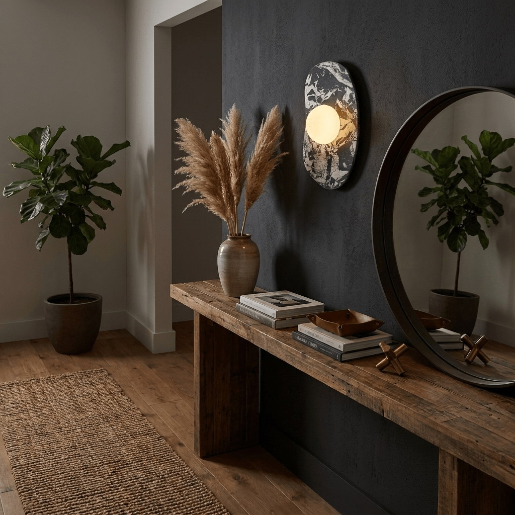 Velora Stone Oval Wall Sconce