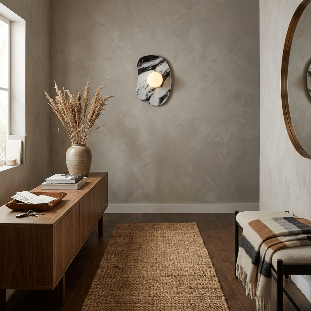 Velora Stone Oval Wall Sconce