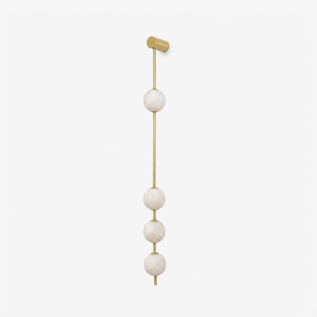Vertical Alabaster Orb Wall Sconce
