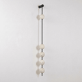 Vertical Alabaster Orb Wall Sconce