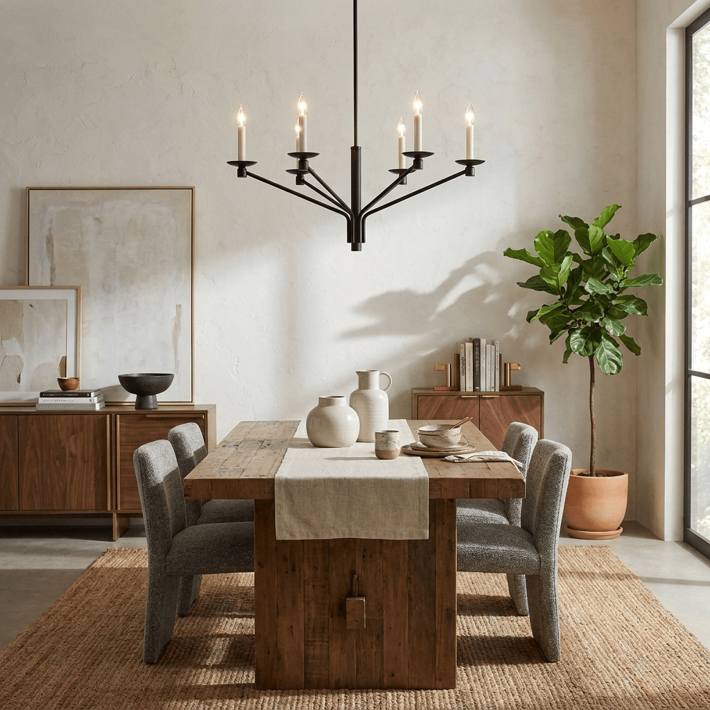Vesper Brass Candlestick Chandelier