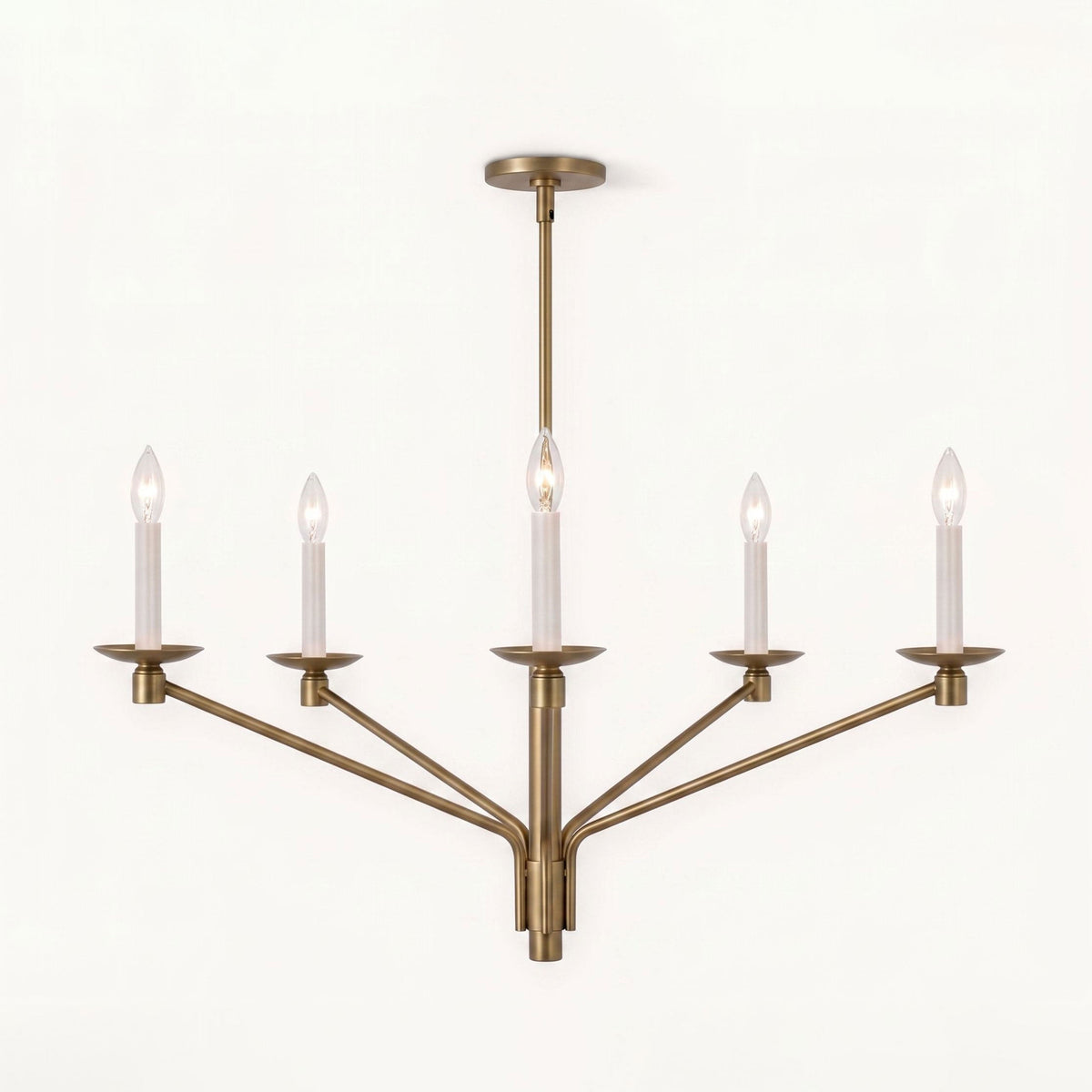 Vesper Brass Candlestick Chandelier