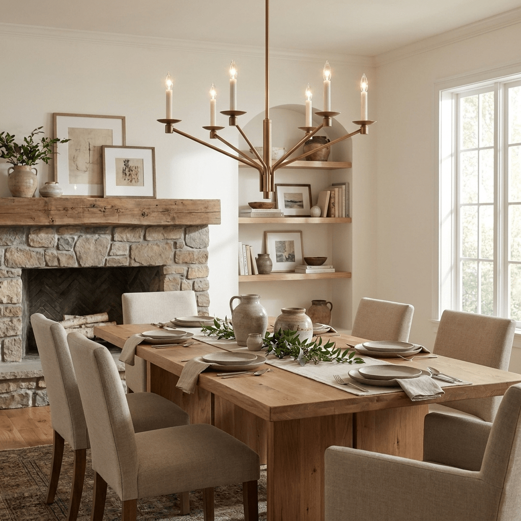 Vesper Brass Candlestick Chandelier