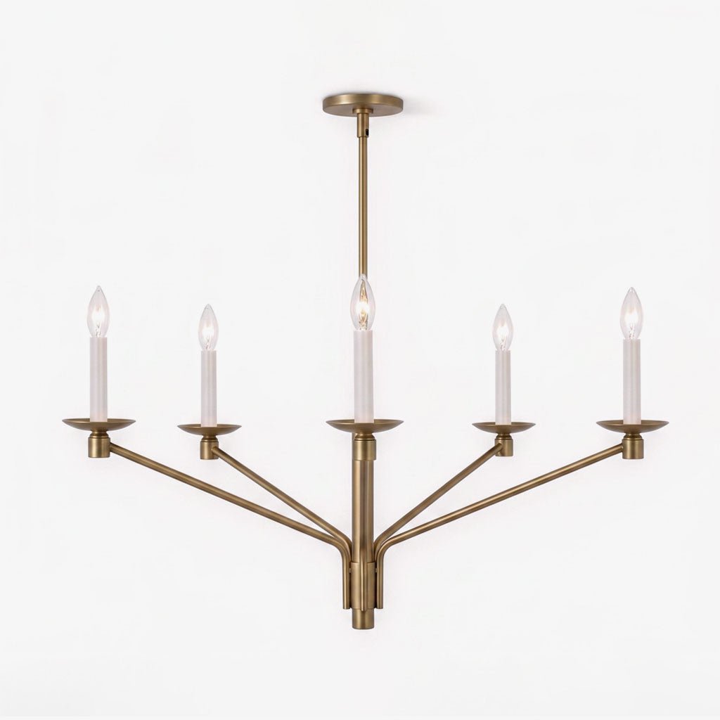 Vesper Brass Candlestick Chandelier