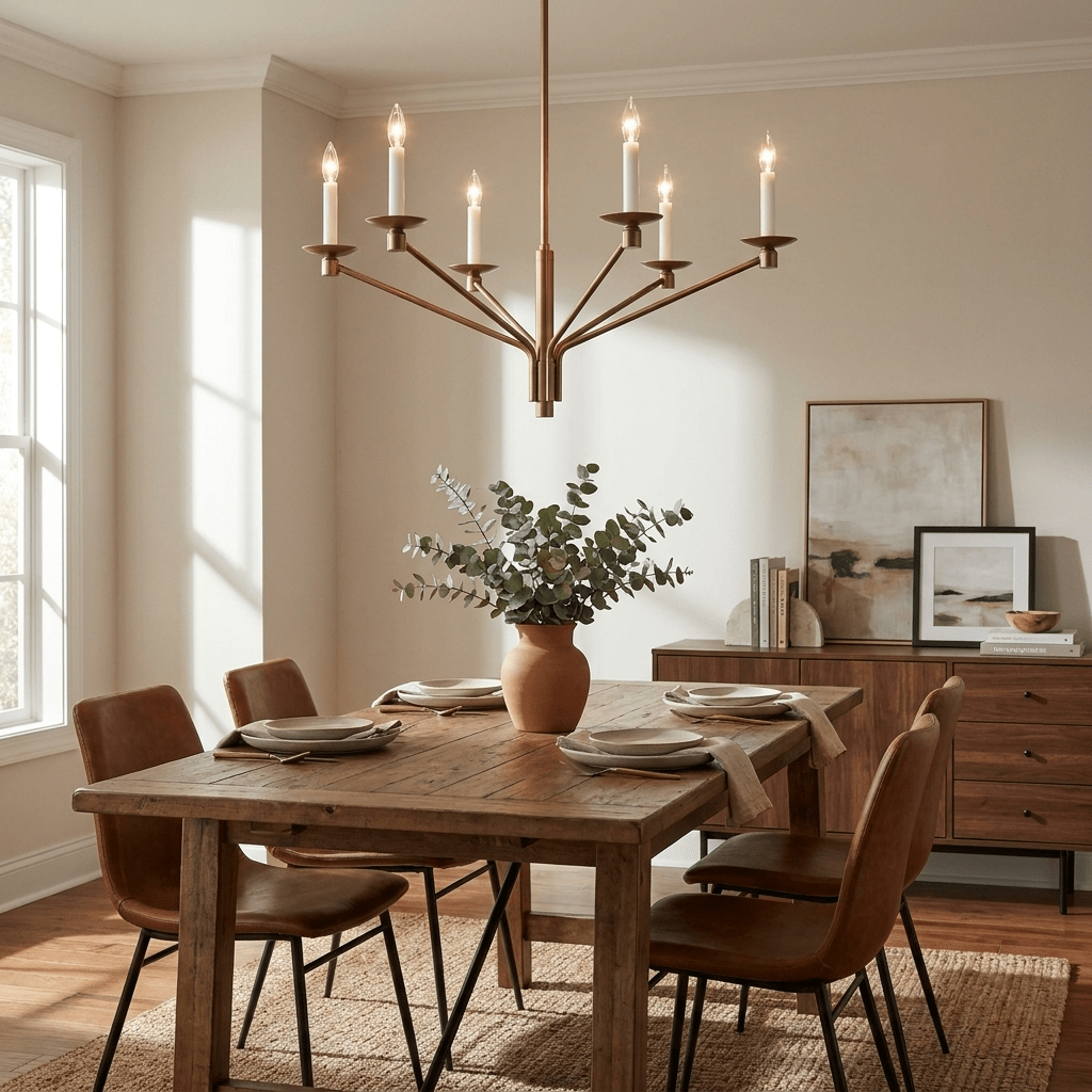 Vesper Brass Candlestick Chandelier