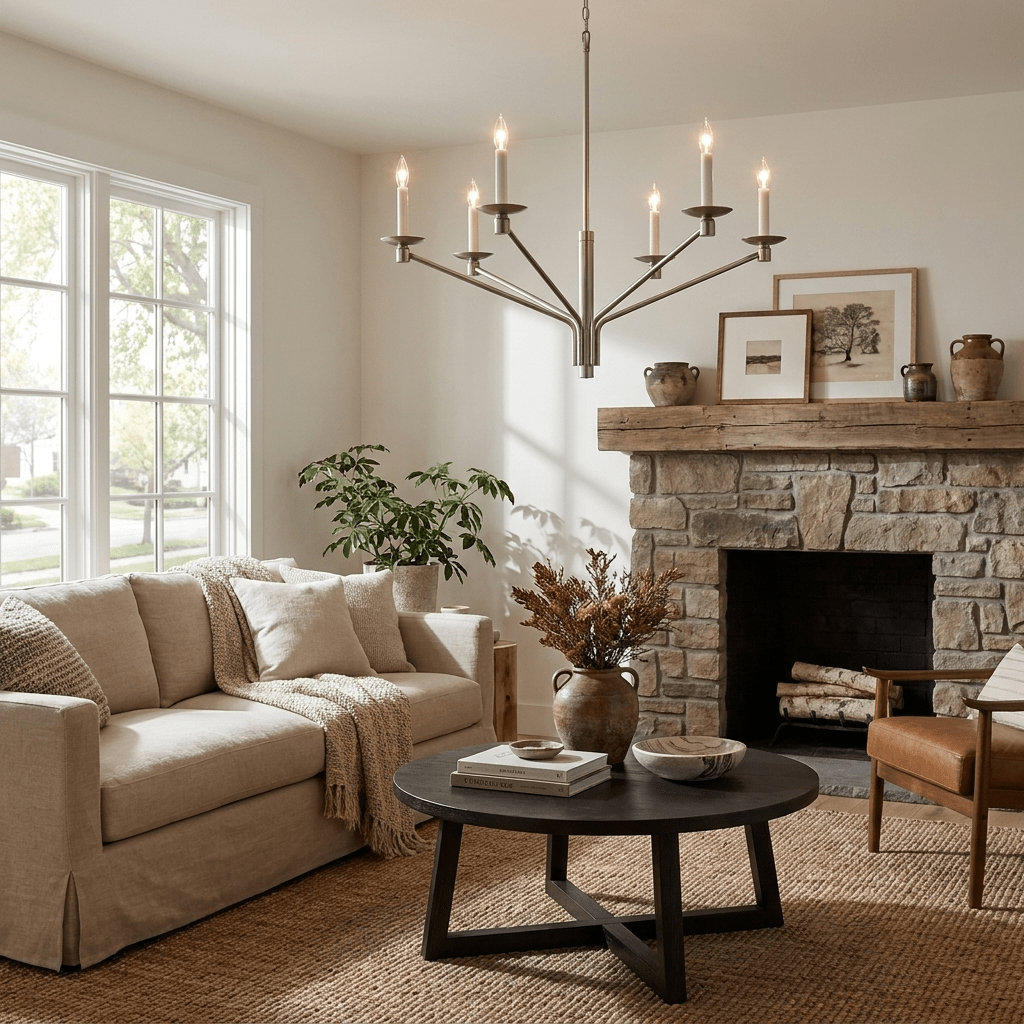 Vesper Brass Candlestick Chandelier