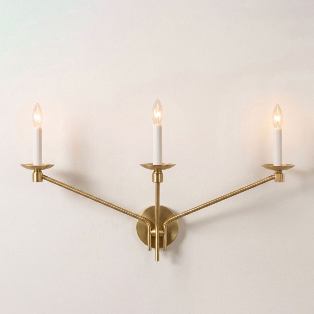 Vesper Brass Candlestick Sconce