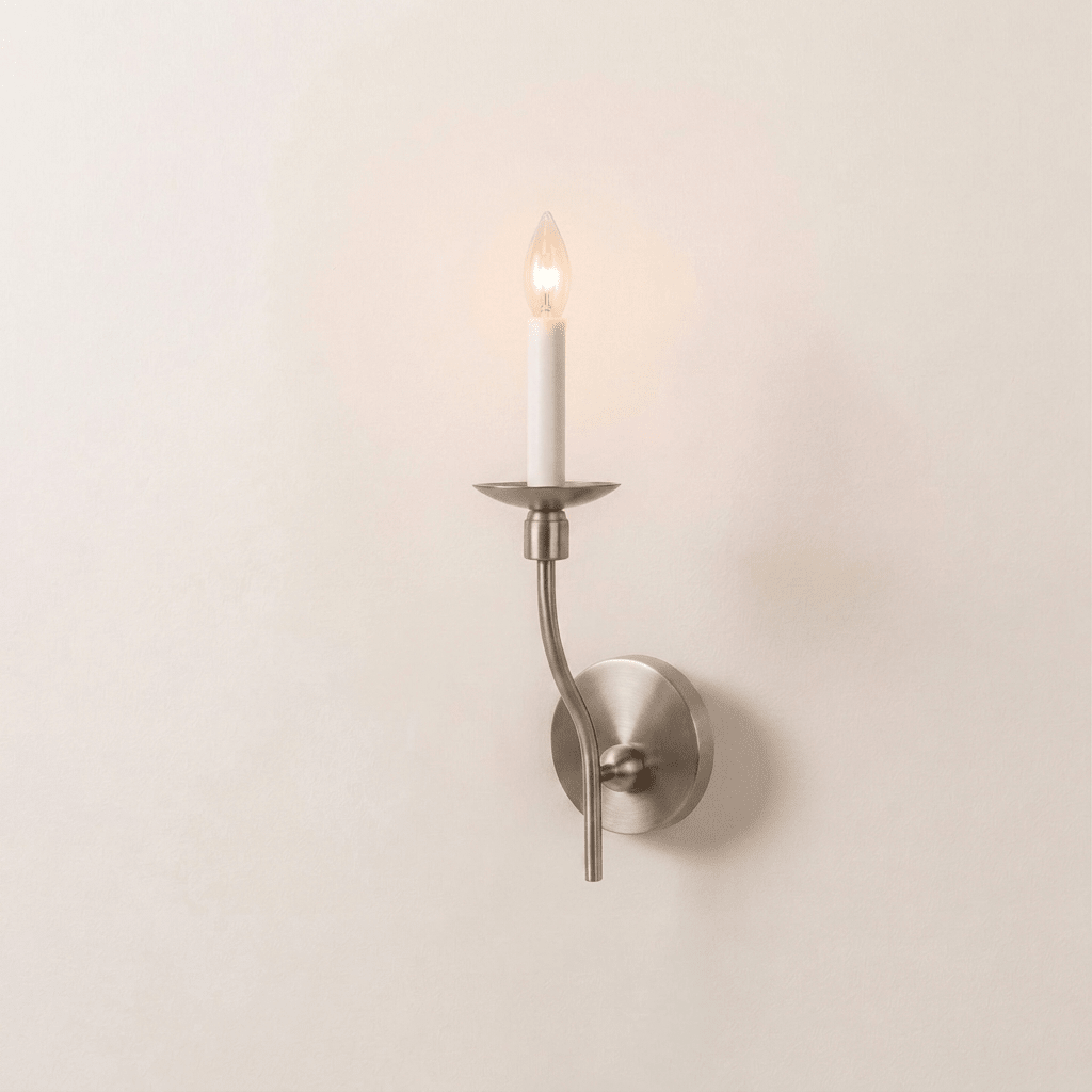 Vesper Brass Candlestick Sconce