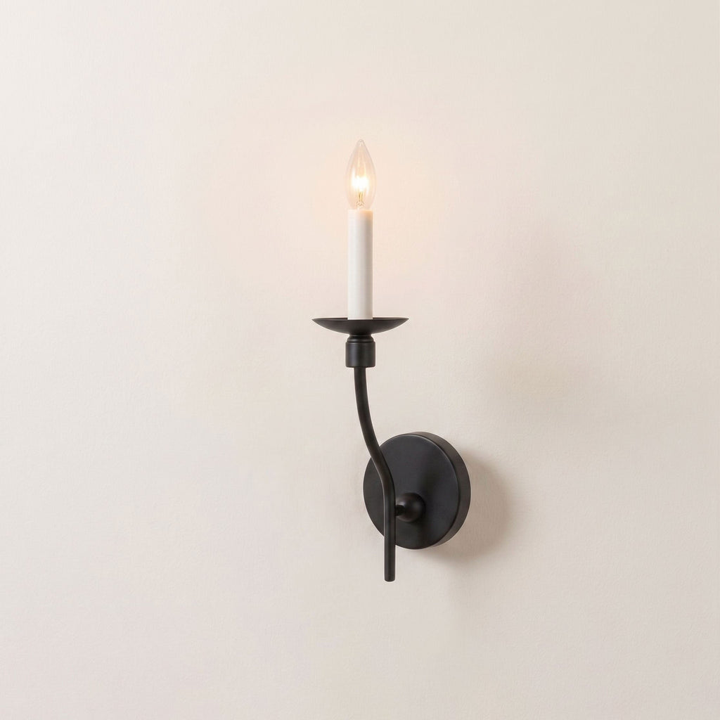 Vesper Brass Candlestick Sconce