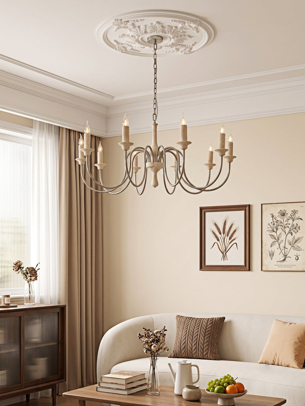 Veyrane Travertine Chandelier