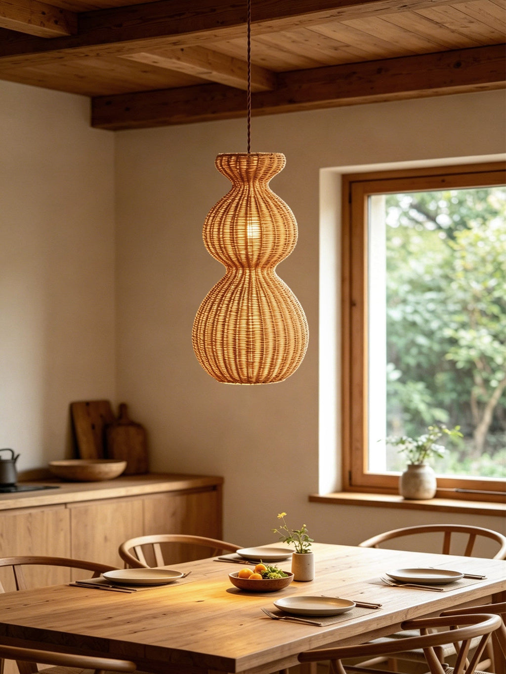 Virelle Gourd Rattan Pendant