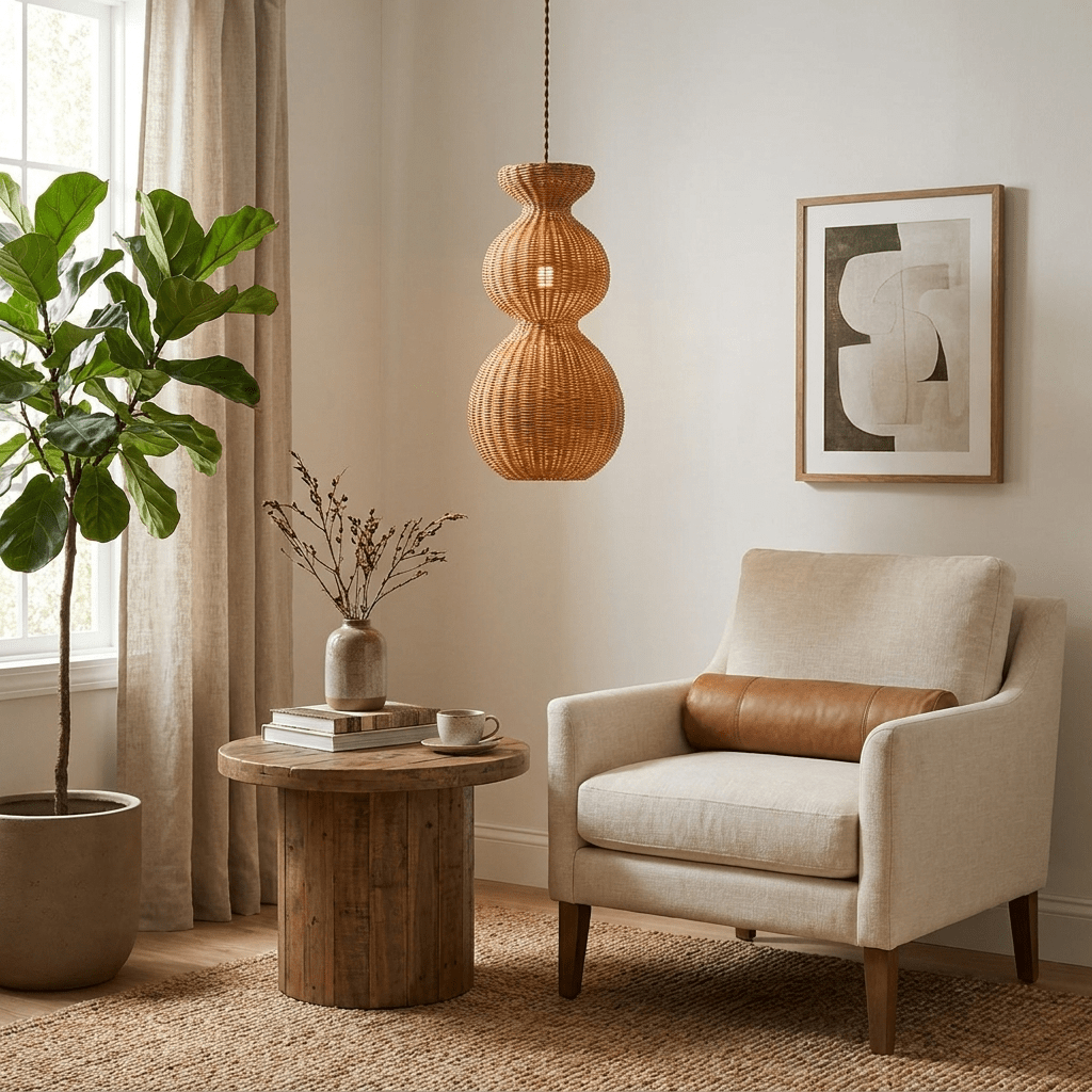 Virelle Gourd Rattan Pendant