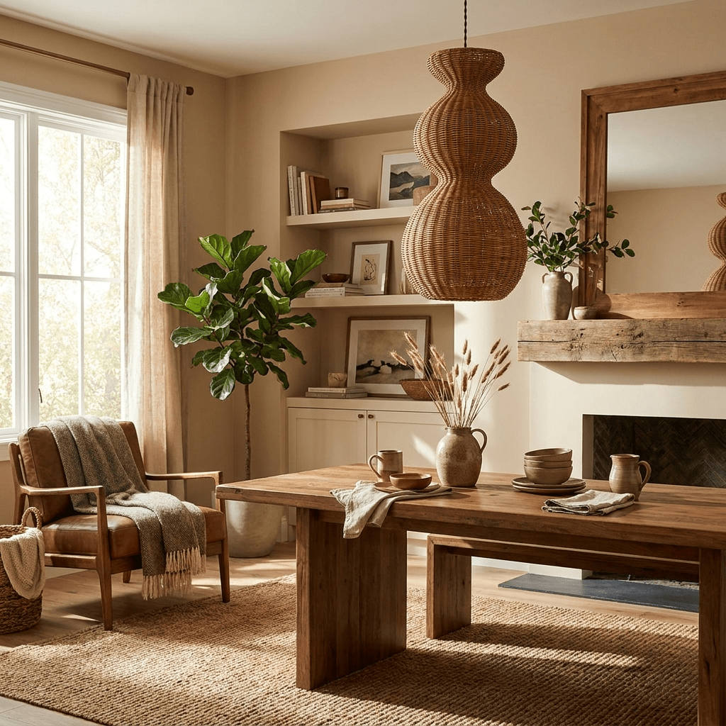 Virelle Gourd Rattan Pendant