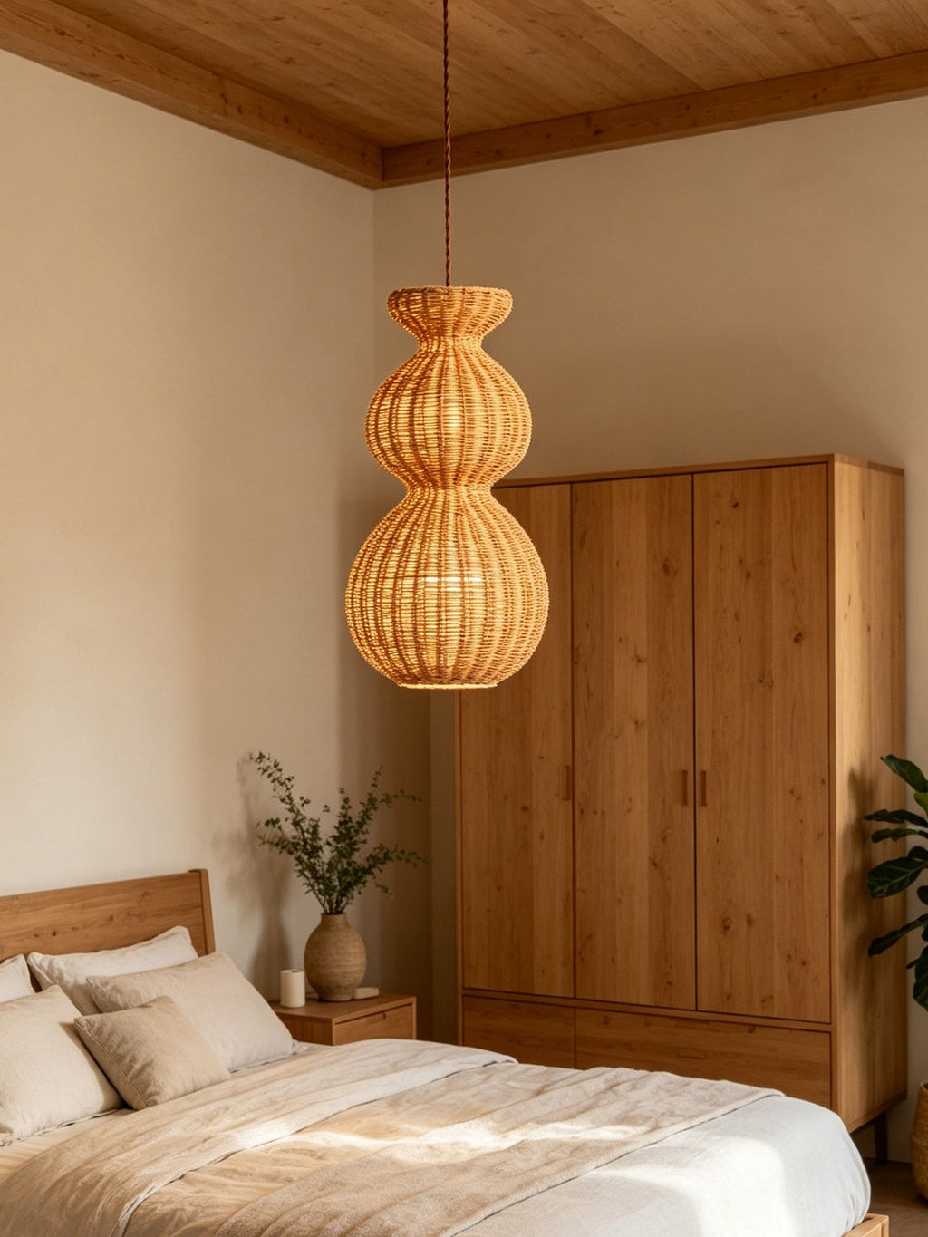 Virelle Gourd Rattan Pendant