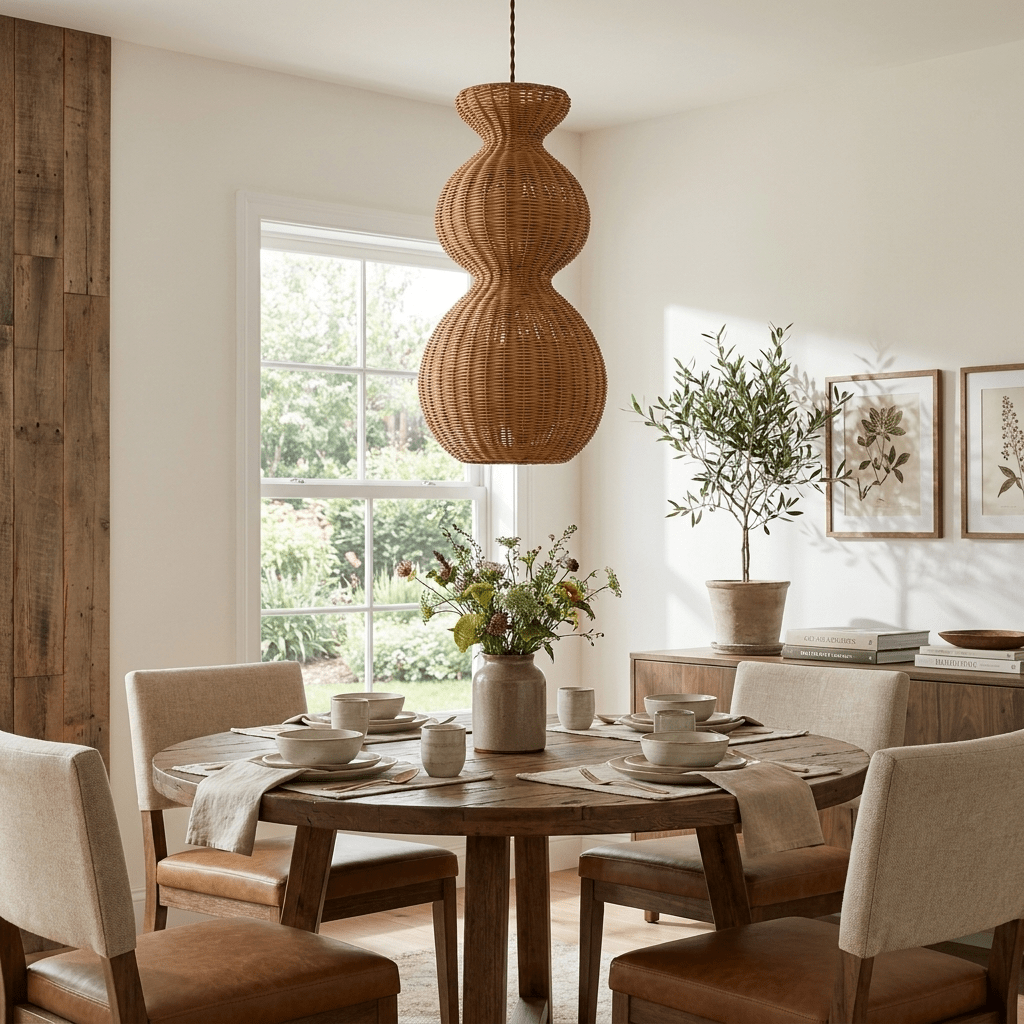 Virelle Gourd Rattan Pendant