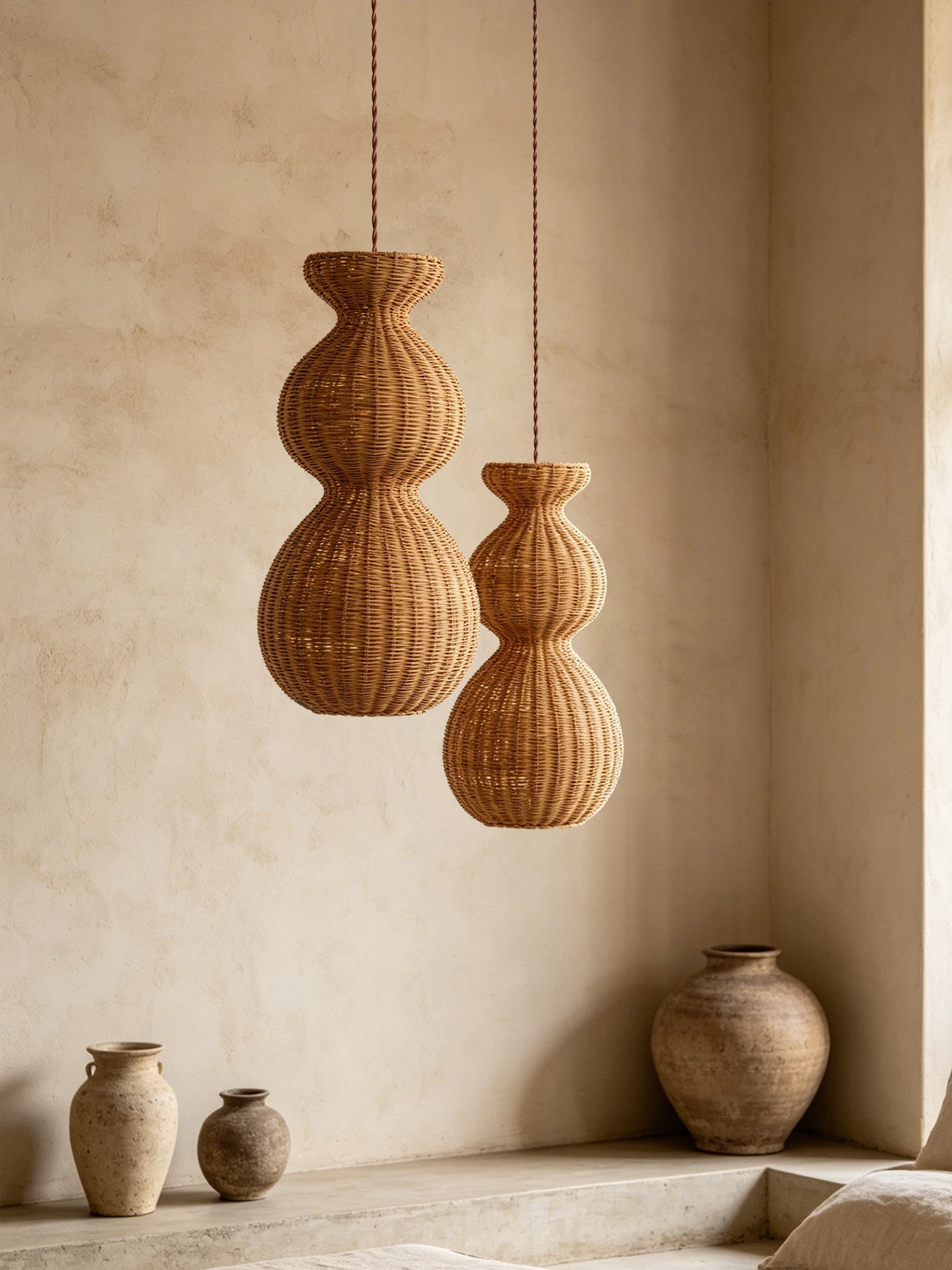 Virelle Gourd Rattan Pendant