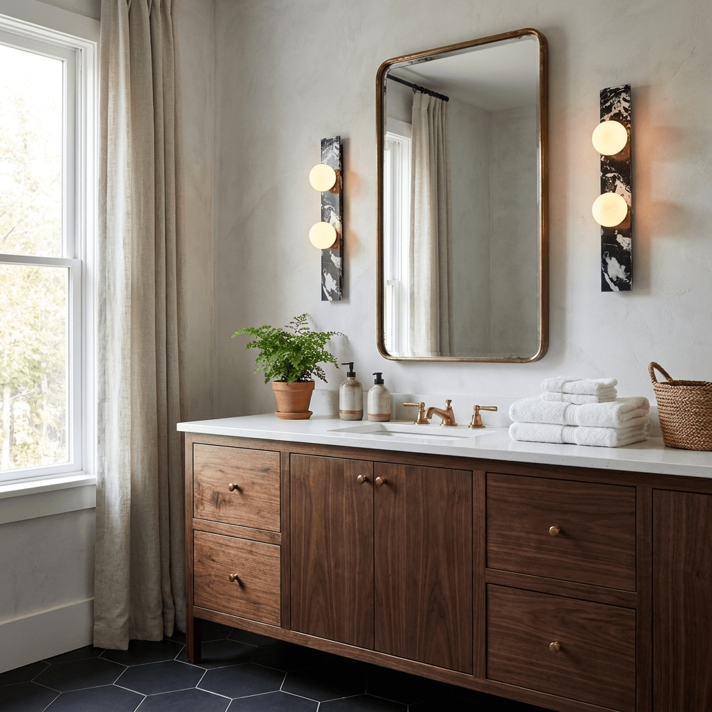 Virelle Stone Double Globe Wall Sconce
