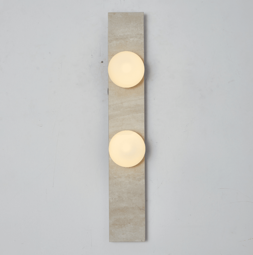 Virelle Stone Double Globe Wall Sconce