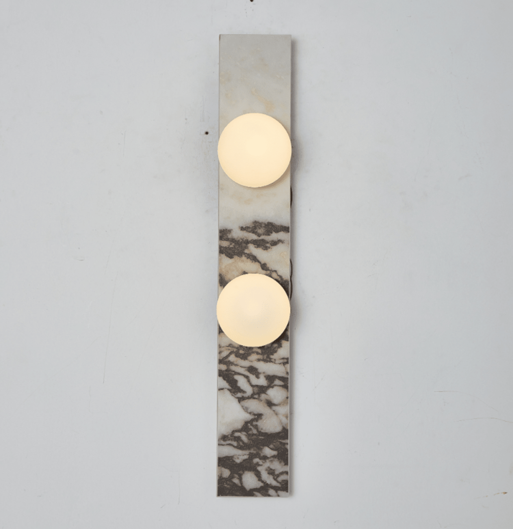 Virelle Stone Double Globe Wall Sconce