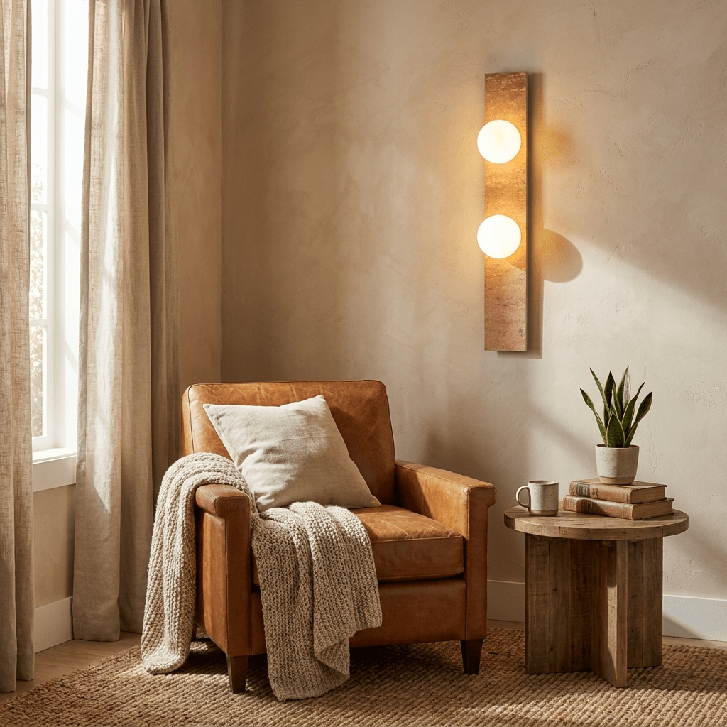 Virelle Stone Double Globe Wall Sconce
