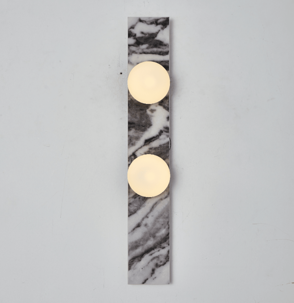 Virelle Stone Double Globe Wall Sconce