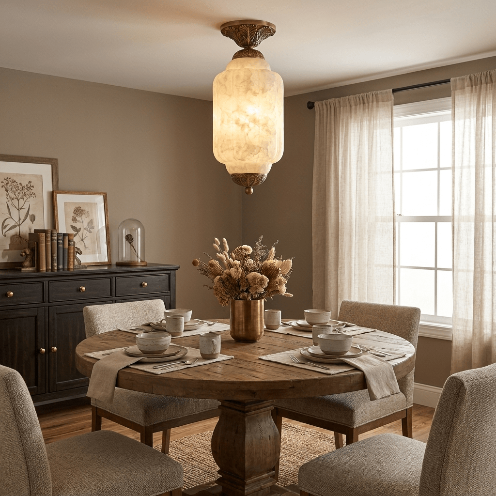 Windsor Alabaster Flush Mount Light