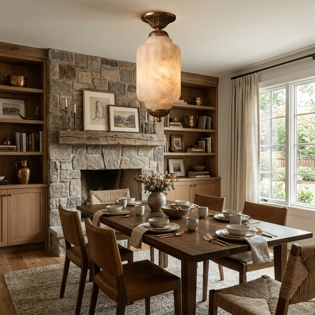 Windsor Alabaster Flush Mount Light