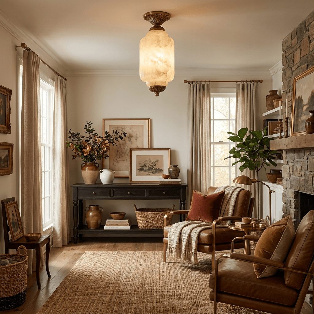 Windsor Alabaster Flush Mount Light