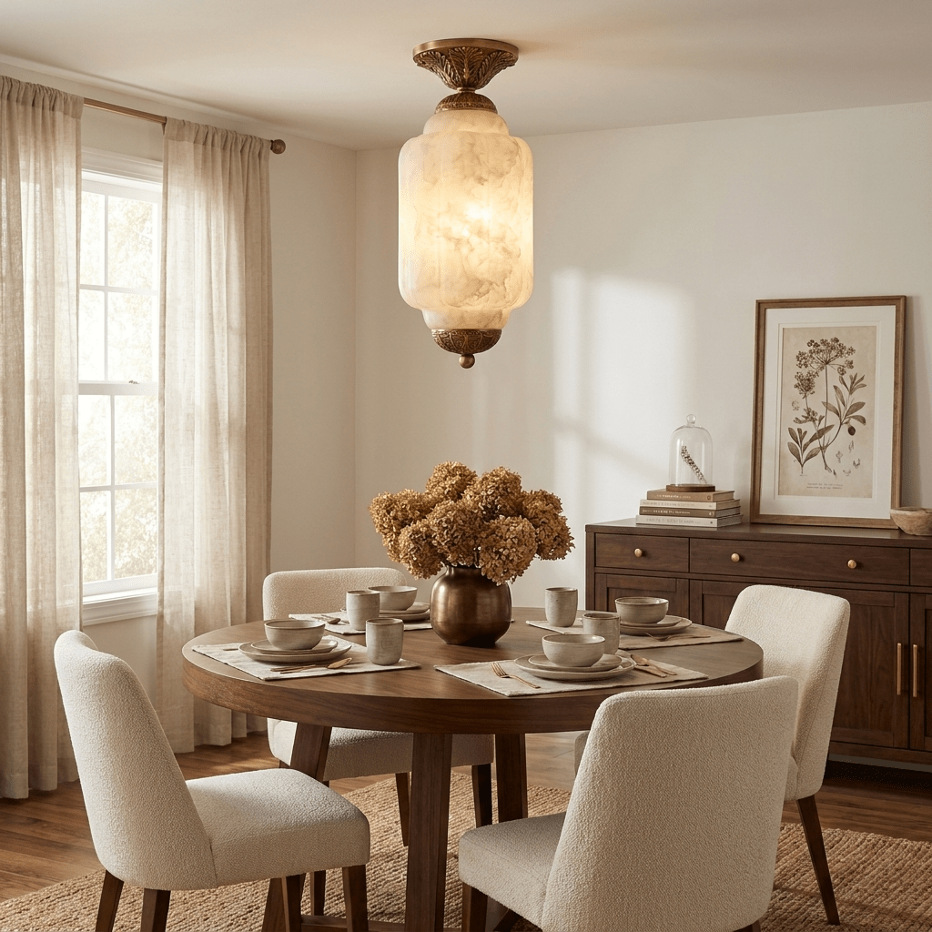 Windsor Alabaster Flush Mount Light