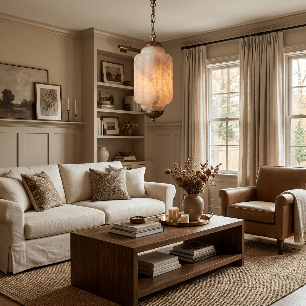 Windsor Alabaster Lantern Pendant Lamp