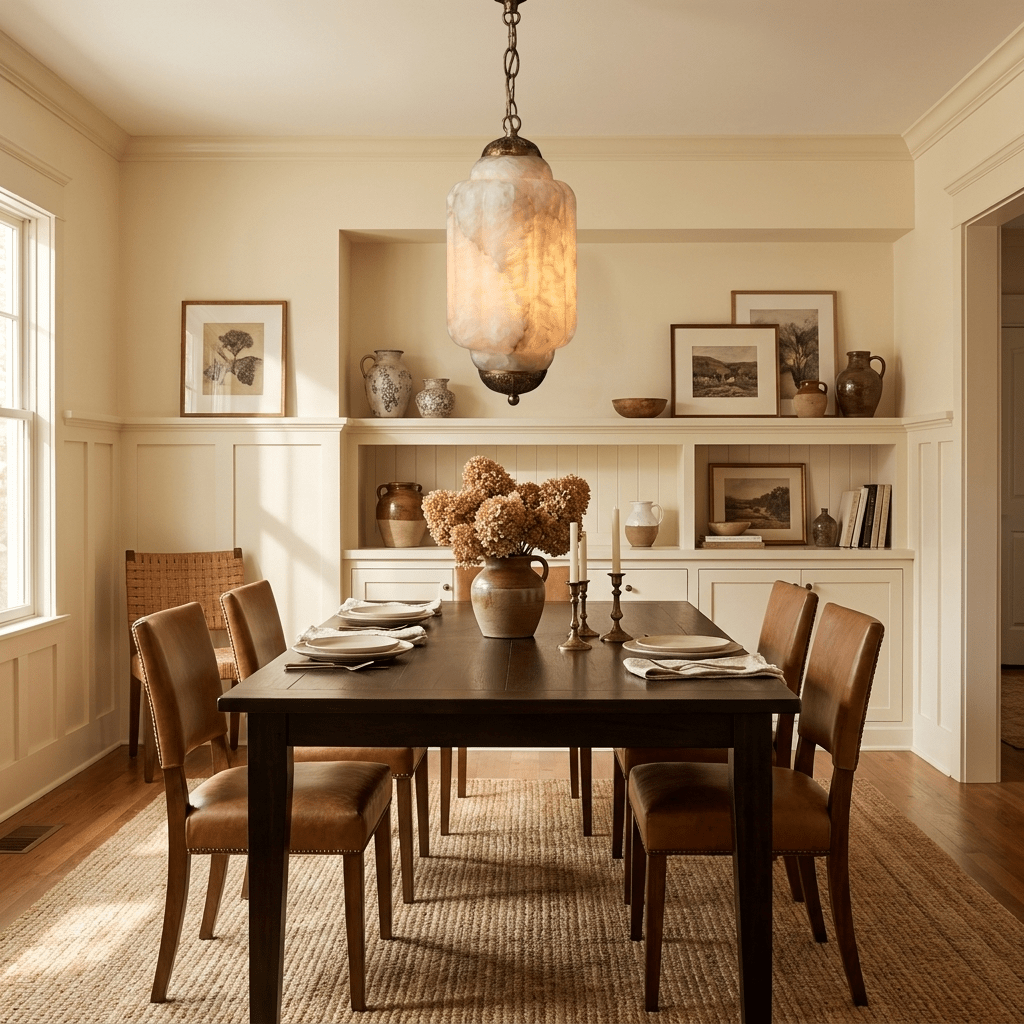 Windsor Alabaster Lantern Pendant Lamp
