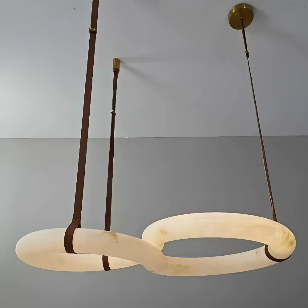 Modern Faux Alabaster Pendant Light Designer Multi Shape Chandelier for Villa Living Room Dining Room Showroom Home Decor
