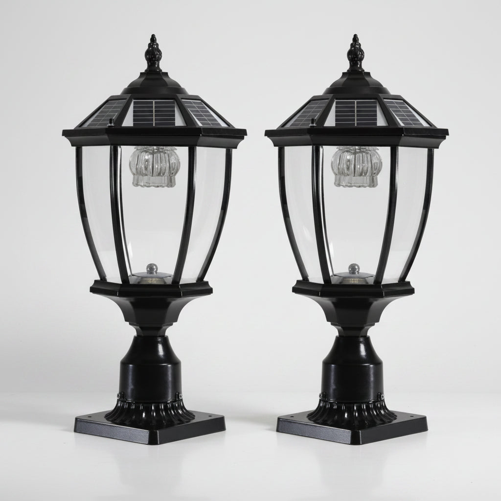Victorian Solar Post Light, Set of 2