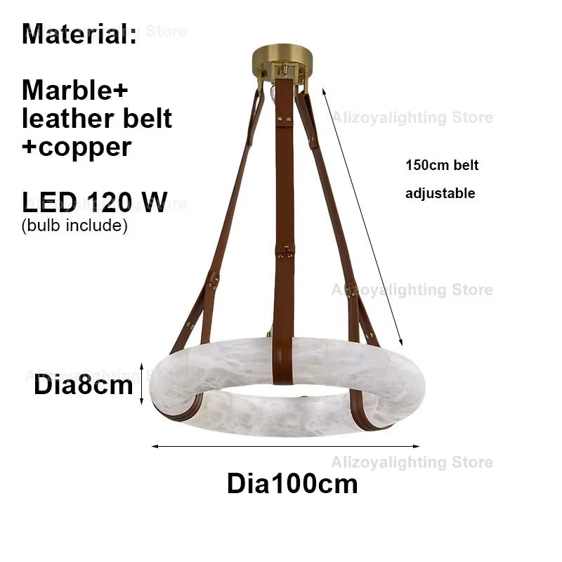 Zoya Contemporary ZY0325 Alabaster Pendant Light Elegant Alabaster Home Application LED Dimmable for Living Room Dining Room