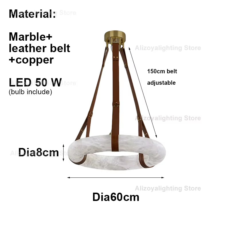 Zoya Contemporary ZY0325 Alabaster Pendant Light Elegant Alabaster Home Application LED Dimmable for Living Room Dining Room